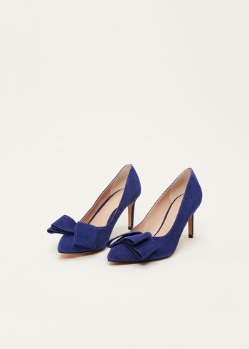 Phase Eight Bow Front Court Heels Blue USA | 2174968-LC